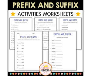 Prefixes and Suffixes Worksheets and Vocabulary Activities for Grade 2