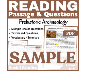 Prehistoric Archaeology: SAMPLE Social Studies Reading Passage