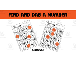 PreK Dab a Dot Number Activity - Number 10