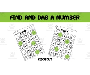 PreK Dab a Dot Number Activity - Number 11