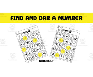PreK Dab a Dot Number Activity - Number 12