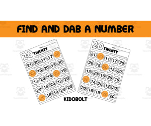 PreK Dab a Dot Number Activity - Number 20