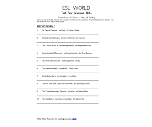 Prepositions of Direction Map of Derby Activity Center