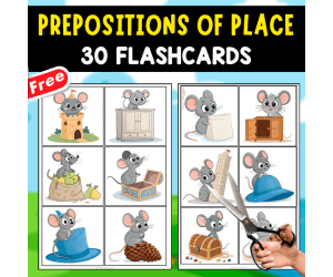 PREPOSITIONS OF PLACE | 30 FREE FLASHCARDS FOR KIDS