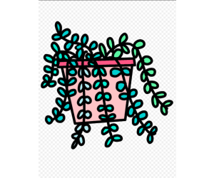 Preppy Cactus Doodles Clip Art | Color + Black and White