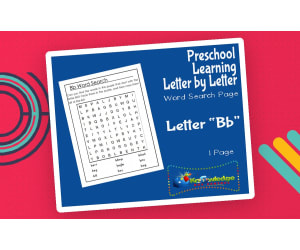 Preschool Letter by Letter: Letter B - Word Searcch