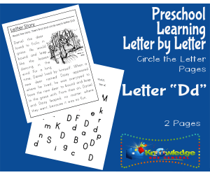 Preschool Letter by Letter: Letter D - Circle the Letter
