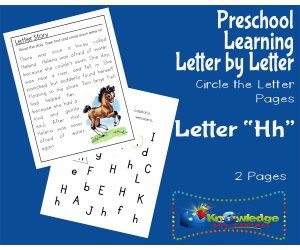 Preschool Letter by Letter: Letter H - Circle the Letter