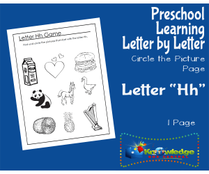 Preschool Letter by Letter: Letter H - Circle the Picture