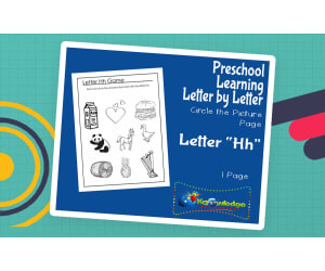 Preschool Letter by Letter: Letter H - Circle the Picture