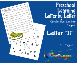 Preschool Letter by Letter: Letter I - Circle the Letter