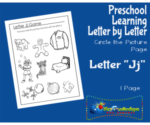 Preschool Letter by Letter: Letter J - Circle the Picture
