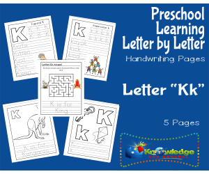 Preschool Letter by Letter: Letter K - Handwriting