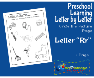 Preschool Letter by Letter: Letter R - Circle the Picture