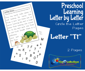 Preschool Letter by Letter: Letter T - Circle the Letter