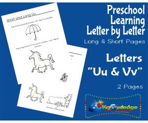 Preschool Letter by Letter: Letter U - Long and Short