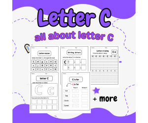 Preschool letter c- letter c worksheets- letter of the week c