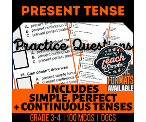 Present Tense Practice Questions - Grade 3-4 Grammar (Google Docs)
