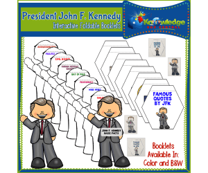 President John F. Kennedy Interactive Foldable Booklets – EBOOK