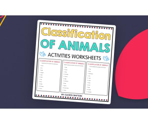Printable Classification of Animals Activity Worksheets for Grade 2, 3