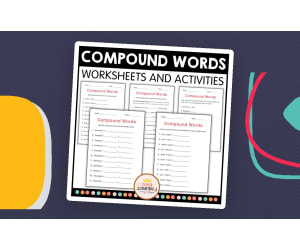 Printable Compound Words Grammar Worksheets and Activities for Grade 1