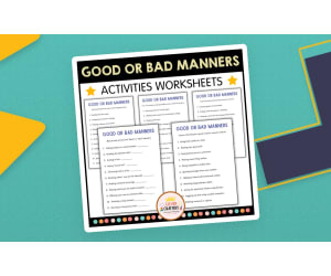 Printable Good and Bad Manners Activity Worksheets for Grade 2, 3, 4