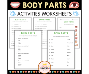 Printable Human Body Parts Worksheet - Body Parts Matching Activity