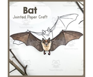 Printable Jointed Bat Animal Craft