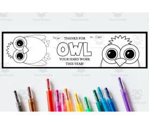 Printable Owl Bookmarks, End of Year Student Gift, Last Day of School