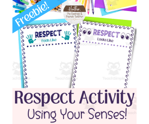Printable Respect Interactive Worksheet for Elementary Students