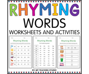 Printable Rhyming Words Activity Worksheets for Grade 1, 2, 3