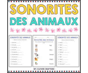 Printable Sounds of Animals Worksheets in French