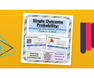 Probability Word Problems: Compare Games of Chance 4th 5th Grade