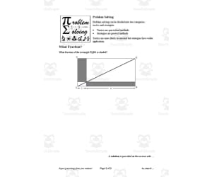Problem Solving Tactics: What Fraction | Math Worksheet