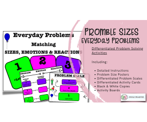 Problems Sizes, Matching Your Emotions to Your Reactions For Everyday Problems