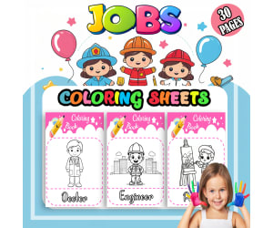 Professions Jobs Coloring Pages, Labor Day Coloring for PreK and K