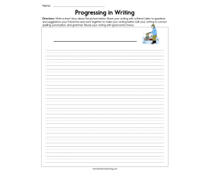 Progress in Writing Worksheet