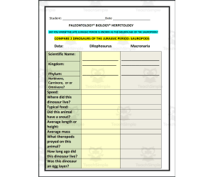 Project: Compare 2 Dinosaurs of the Jurassic Period: Sauropods