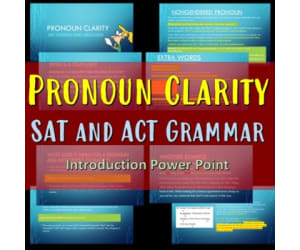 Pronoun Clarity: Sat Writing and Language Power Point