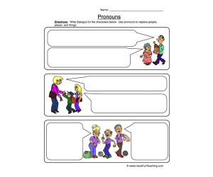 Pronouns Dialogue Worksheet