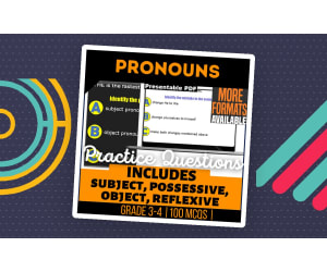 Pronouns Practice Questions - Grade 3-4 Grammar (Presentable PDF)
