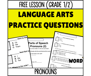 Pronouns Sample - Grades 1-2 Grammar (Word)
