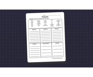 Pronouns Sorting Worksheet