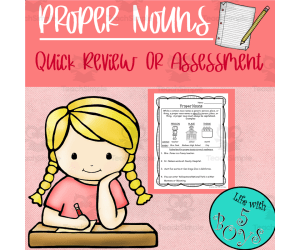 Proper Nouns Practice Worksheet