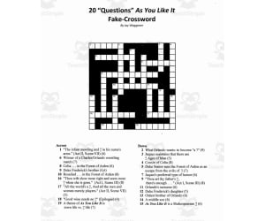 Pseudo Crossword: 20 Questions As You Like It