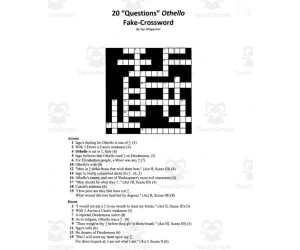 Pseudo Crossword: 20 Questions Othello