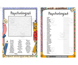 Psychologist word search & scramble