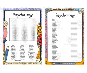 Psychology word search & scramble