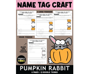 Pumpkin Rabbit Desk Name Tag Project