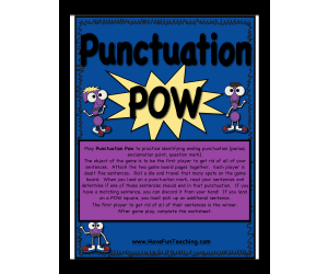 Punctuation Pow Activity
